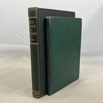 2 Water Treatment & Sewage Antique Books 1910 & 1937 Cloth Hardcover Lot - Image 1 of 4