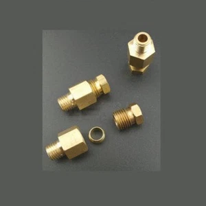 Fitting Metric M6 M6x1 M6X1.0 Male to Compression 4mm OD Metal or Nylon Tube - Picture 1 of 2