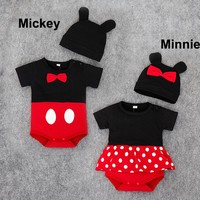 Baby Kids Infant Newborn Boy Girl Mickey Romper Bodysuit Jumpsuit Outfit Clothes