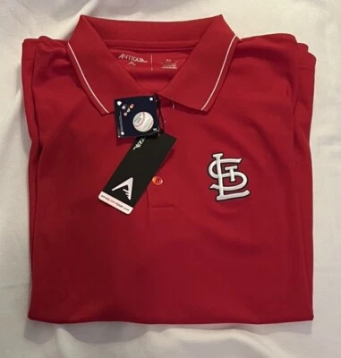 Antigua Shirt St. Louis Cardinals MLB Mens Polo Size XL Red New - Image 1 of 4