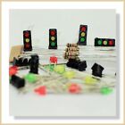 3 LED Rectangle Signal Light Kits for Train / Traffic Lights - N Gauge (2 sets)