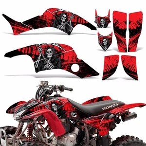 Kit de gráficos pegatina de cuatro calcomanías para HONDA TRX400EX 1999-2007 ROJO COSECHA - Imagen 1 de 3