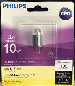 Philips Capsule LED Lights 454116 G4 Pin Base T3 Replacement (1.2W Replaces 10W)