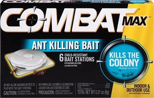 Combat Max Ant Killing Bait Stations, Indoor and Outdoor Use, 6 Count - Picture 1 of 12