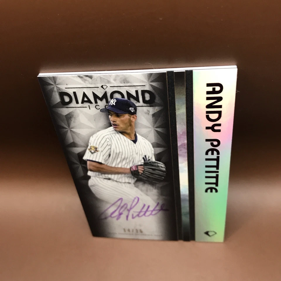 2023 Topps Diamond Icons Andy Pettitte Black Polychromatink Purple Auto #14/15 - Image 1 of 3