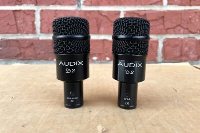 Audix D2 Mic stereo Pair Hypercardioid Dynamic Instrument Microphones - Image 1 of 4