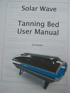 20 Minute Solar Wave User Manual Tanning Bed Operation Manual Book - Picture 1 of 1