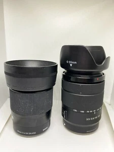 E Mount APS-C Lenses Sony SEL E 18-135mm F/3.5-5.6 OSS Lens and Sigma 30mm f/1.4 - Picture 1 of 3