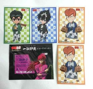 Yu Yu Hakusho Sticker Card Yusuke Urameshi Kazuma Kuwabara Hiei Kurama Anime JP