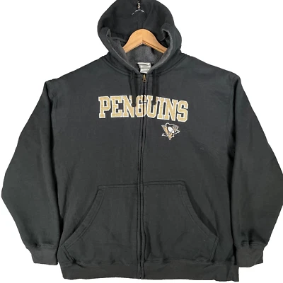 Sudadera con Capucha Pittsburgh Penguins Para Hombres XL Negra Sherpa Forrada de Vellón Logo Grande NHL Hockey Foto 1 de 4