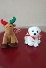 Lot Ty Jingle Babies Harold Moose Cotton Bear Christmas Ornaments Holiday Teddys