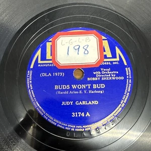 Judy Garland 78 Buds Won't Bud b/w I'm Nobody's Baby Decca 78 VG - Picture 1 of 4