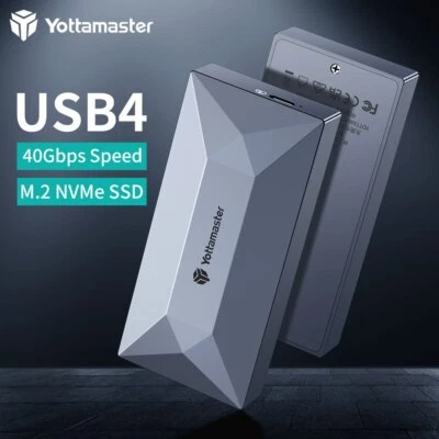 Thunderbolt 3 (40Gbps) M.2 NVMe Gehäuse, Aluminium USB 4.0 Übertragung NVMe PCIe - Bild 1 von 4