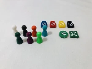 Pandemic Board Game Replacement Pieces 7 Pawns, 2 Markers & 4 Cure Markers - Picture 1 of 4