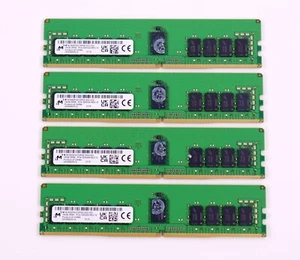 Micron 64GB(4x16GB) PC4-3200 MTA18ASF2G72PDZ-3G2J3 DDR4 ECC REG Server Memory - Picture 1 of 3