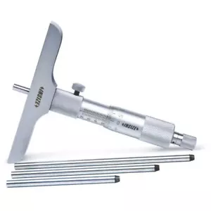 INSIZE 3240-6 DEPTH MICROMETER 0-6", Graduation .001" 6 Rods - Picture 1 of 3