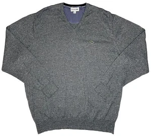 Lacoste Classic Logo Herren Pullover grau V-Ausschnitt; Größe 2XL - Bild 1 von 8