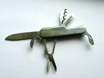 Knife 6" Folder Stainless Steel 7 in 1 Multi Function Tools  Pocket Knife* - Image 1 of 4