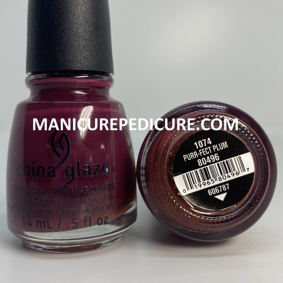 China Glaze Nail Polish Lacquer Purr Fect Plum 5 Oz 80496