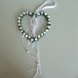 Corazón de Rosas Rosa Corazón Decoración de Coche Lazo de Antena Ramilletes 14cm - Imagen 1 de 5