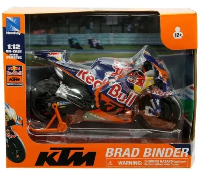 NEW RAY 1:12 KTM RC16 MOTORCYCLE #33 BRAD BINDER RED BULL OUT OF PRODUCTION NEW! - Image 1 of 3
