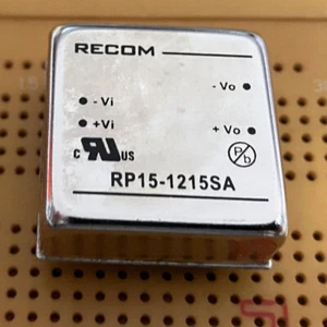 Convertidor DC/DC 15V ±1% 1A 15W 9-18Vin 1.6kV aislado. Recom RP15-1215SA - Imagen 1 de 7
