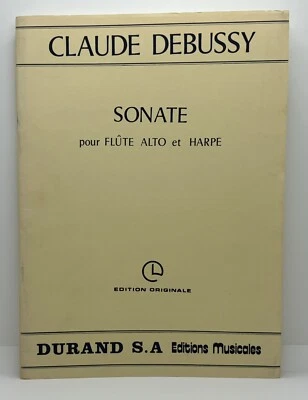 Claude Debussy Sonate for Flute / Harp Edition Originale Durand - Image 1 of 4