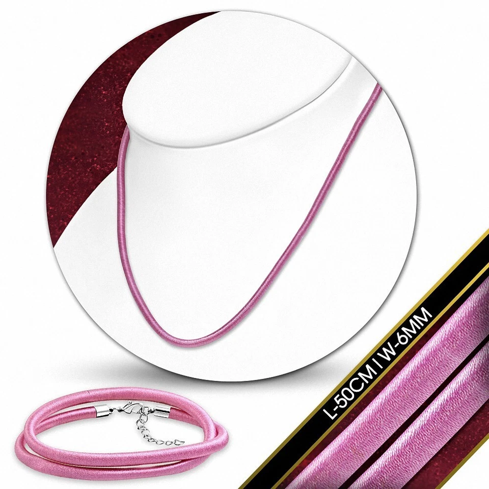 50cm 6mm Girocollo IN Caucciù Per Stoffa Alla Moda Con IN - Immagine 1 di 1
