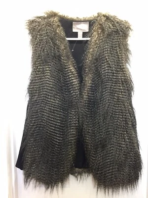FOREVER 21 Faux Fur Lined Boho Vest Size Large Lightweight New With Out Tags - Image 1 of 4