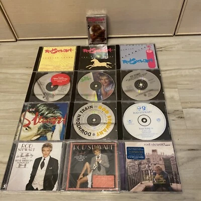 HUGE ROD STEWART PROMO AND NEW CD LOT FOREVER YOUNG DYNAMITE WILD HORSE NM Foto 1 de 4