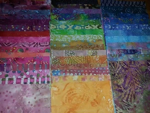 Posten#a, 200 Stck. Batik Quilt Blöcke, Baumwolle Stoff Packung, 2" Quadrate - Bild 1 von 10