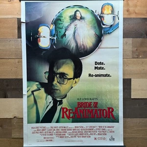 Bride Of The Re-Animator 1990 One Sheet Movie Poster 27" x 41" VINTAGE - Picture 1 of 10