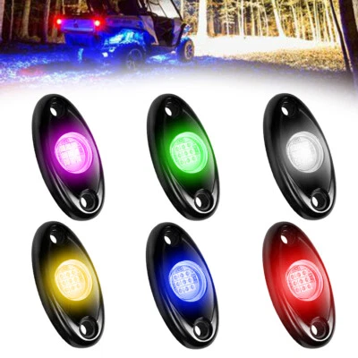 Luces LED de roca luz debajo de la carrocería 9W para Jeep todoterreno camión ATV UTV 4X4 coche barco Foto 1 de 4