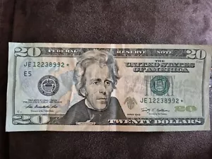 2009* $20 Dollar Bill ⭐Star Note⭐ U.S Federal Reserve Note Circulated - Picture 1 of 11