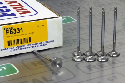 Válvulas de escape Ferrea serie 6000 26 mm STD para Toyota 95-98 4AGE 20V tapa plateada Foto 1 de 4