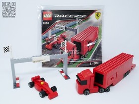 Lego Racers Set 8153 Ferrari F1 Truck & Race Car Complete With Instructions