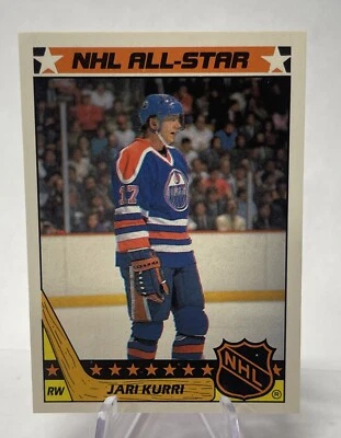 1987-88 TOPPS HOCKEY STICKER #4 JARI KURRI Edmonton Oilers 🏒🔥 - Image 1 of 2