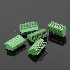 5 pcs 6 poles/6 Pin 2.54mm 0.1'' PCB Universal Screw Terminal Block Connector - Picture 1 of 4