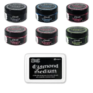 Dylusions Dyamond Rocks 6/PK + Paquete de almohadillas medianas Polvos de relieve ultra gruesos - Imagen 1 de 1