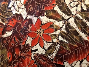 TRADEWINDS Batik Florals Shades of Red & Brown by MAYWOOD Studios EESCO BTFQ - Picture 1 of 7