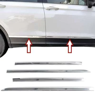Listones de puerta de acero inoxidable cromados adecuados para VW Tiguan II | tipo AD1 | BJ desde 2016> - Imagen 1 de 4