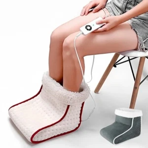 Electric Foot Warmer Pad, Washable, 5 Heat Modes, Thermal Massager, White/Gray - Picture 1 of 14