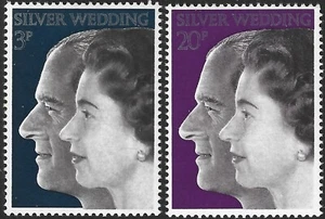 1972 Sg 916/917 Royal Silver Wedding MNH - Picture 1 of 2