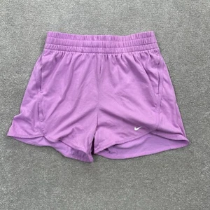 Nike Dri-Fit Breezy High Waisted Youth Girls Shorts Size Large Purple DX4965 - Picture 1 of 9