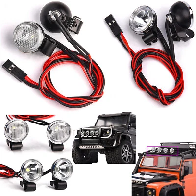 2x 18mm Retro LED Light Headlight Spotlight Lamp For TRX4 SCX10 1/8 1/10 RC Car - Image 1 of 4