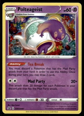 Pokemon TCG SWSH: Sword & Shield Promo Cards #SWSH081 Polteageist NM - Image 1 of 2