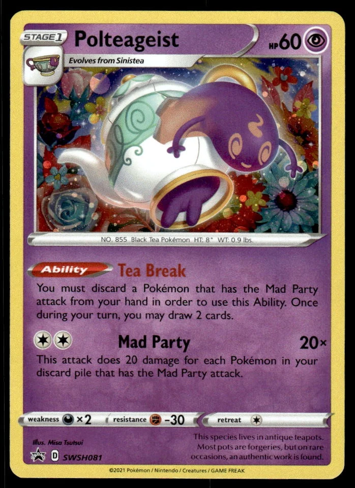 Pokemon TCG SWSH: Sword & Shield Promo Cards #SWSH081 Polteageist NM - Image 1 of 2
