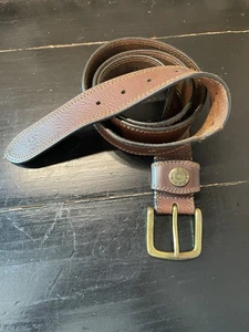 Vintage Browning Gürtel Herren Echtleder Kontrastnähte Braun Messing 42" - Bild 1 von 7