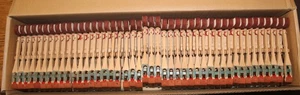 88er SET ORIGINAL STEINWAY WIPPENS MIT GERADEM ABSATZ /AUS EINEM MODELL L - Bild 1 von 14