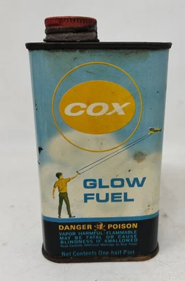 Vintage Cox Model Airplane Glow Fuel Pint Can - Image 1 of 4